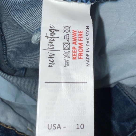 New Vintage Distressed Jeans 10 High Waist Ankle Fringe Hem Skinny Denim Medium - Picture 11 of 12